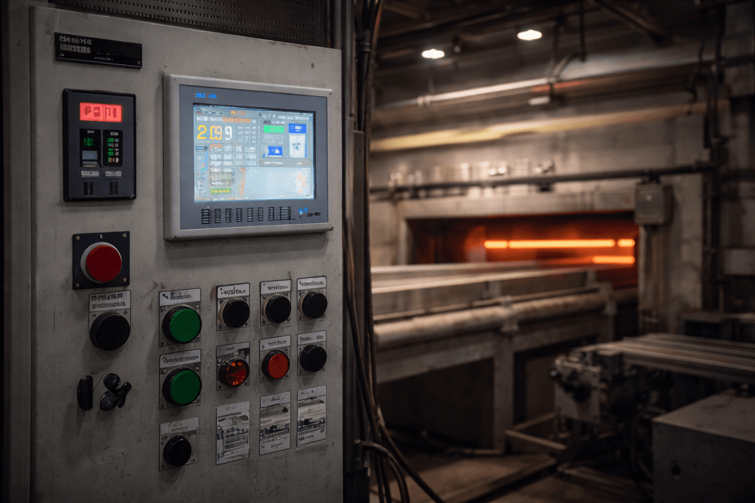 Horno túnel con sistema de control térmico