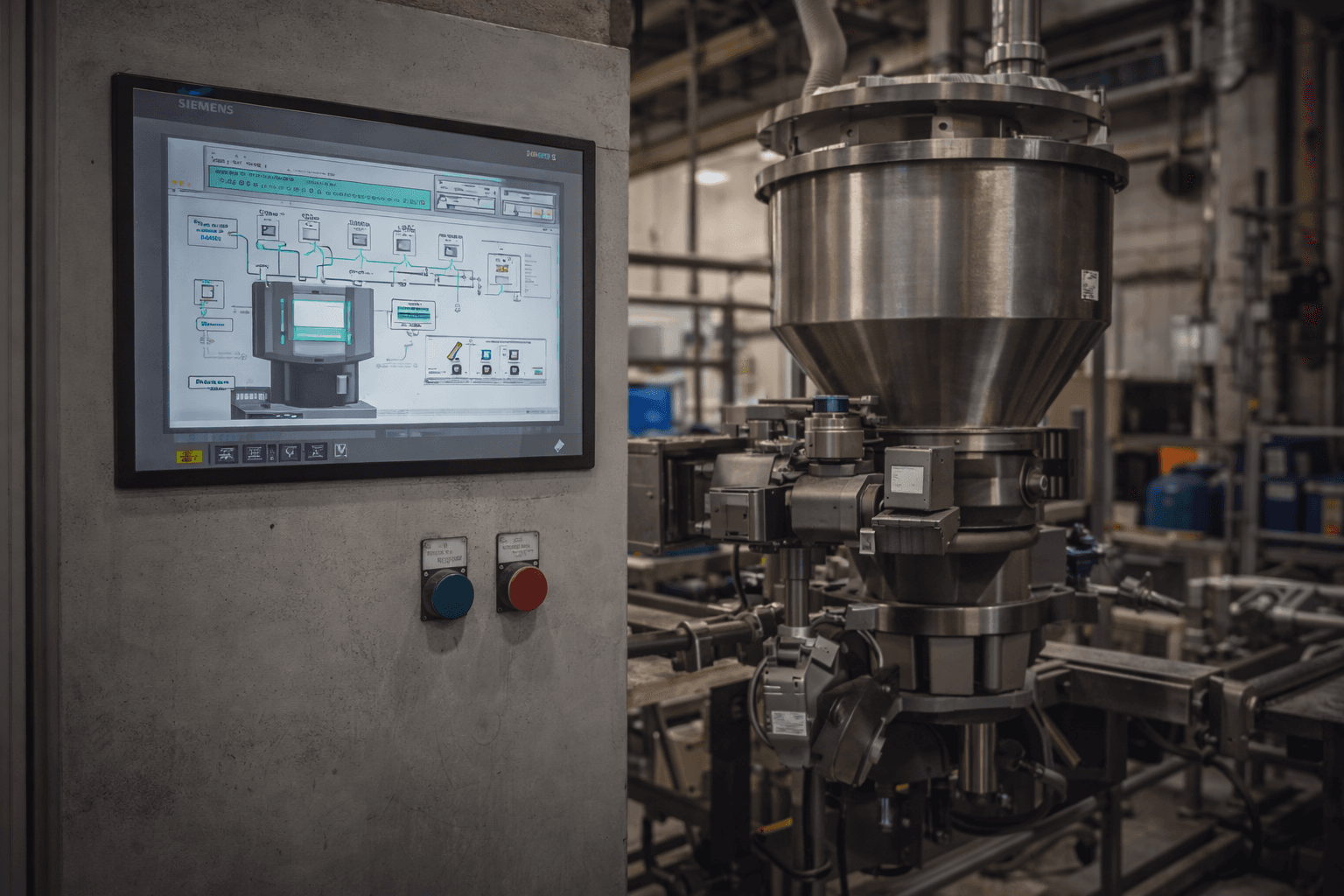 Sistema de dosificación y transporte en planta